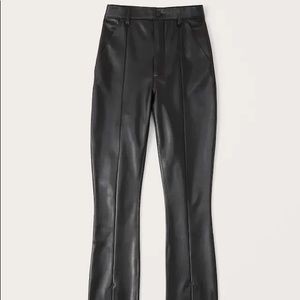 Abercrombie Leather Split-Hem Pants
